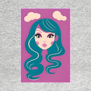 Beautiful young girl illustration T-Shirt